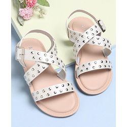 Pine Kids Party Wear Sandals - Silver