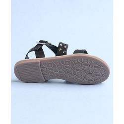 Pine Kids Party Wear Sandals - Black