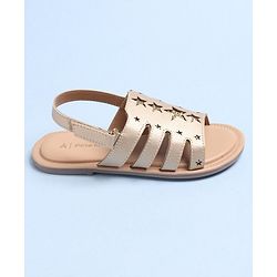 Pine Kids Party Wear Sandals - Golden