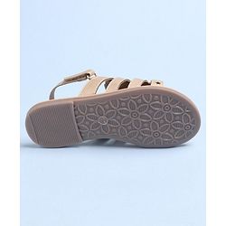 Pine Kids Party Wear Sandals - Golden
