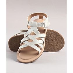 Pine Kids Sandals With Velcro Closure - White