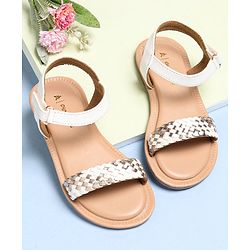 Pine Kids Sandals With Velcro Closure - White