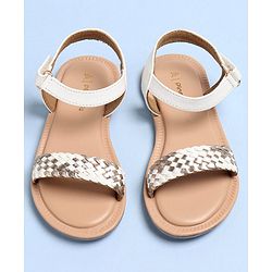 Pine Kids Sandals With Velcro Closure - White