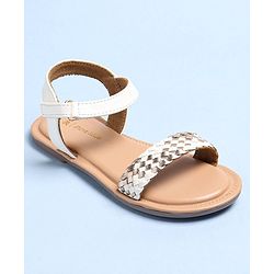 Pine Kids Sandals With Velcro Closure - White