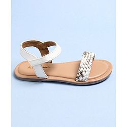 Pine Kids Sandals With Velcro Closure - White