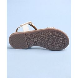 Pine Kids Sandals With Velcro Closure - White