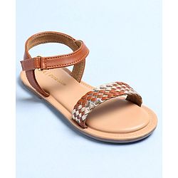 Pine Kids Sandals With Velcro Closure - White