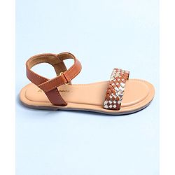 Pine Kids Sandals With Velcro Closure - White
