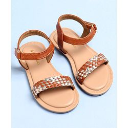 Pine Kids Sandals With Velcro Closure - White