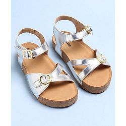 Pine Kids Sandals With Buckle Closure - Silver