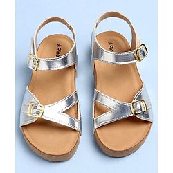 Pine Kids Sandals With Buckle Closure - Silver