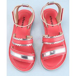 Pine Kids Party Wear Sandals - Pink