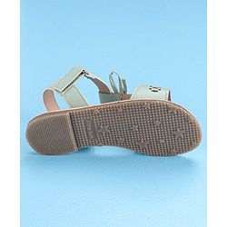 Pine Kids Party Wear Sandals Bow Appliques - Green