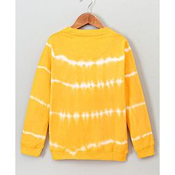 Pine Kids Full Sleeve Biowashed Sweatshirt Tie & Dye - Yellow