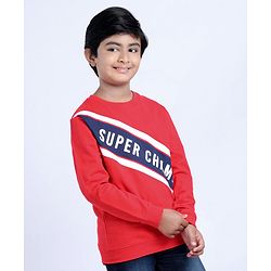 Pine Kids Full Sleeves Sweatshirt Text Print - Multicolour