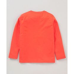 Pine Kids Full Sleeves Biowashed T-shirt Pack of 2 - Green Orange
