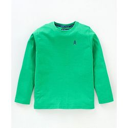 Pine Kids Full Sleeves Biowashed T-shirt Pack of 2 - Green Orange