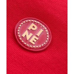 Pine Kids Full Sleeves Bio Wash Hooded Sweat Jacket - Red