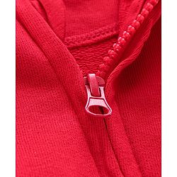 Pine Kids Full Sleeves Bio Wash Hooded Sweat Jacket - Red