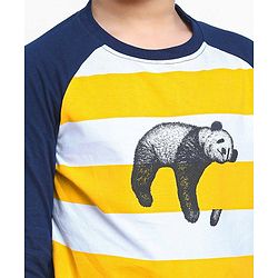 Pine Kids Full Sleeves Bio Wash Tee - Blue Yellow