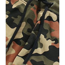 Pine Kids Full Length Bio Washed Track Pant Camouflage Print - Green