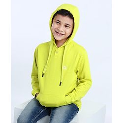 Pine Kids Full Sleeves Hooded Sweatshirt - Lime Green