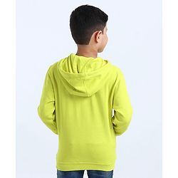 Pine Kids Full Sleeves Hooded Sweatshirt - Lime Green