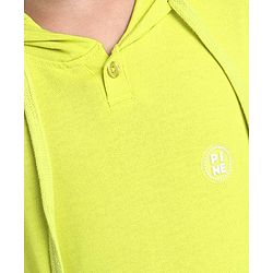 Pine Kids Full Sleeves Hooded Sweatshirt - Lime Green
