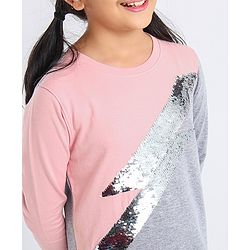 Pine Kids Biowashed Full Sleeves Sweatshirts - Pink