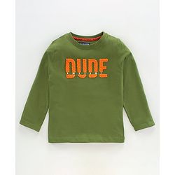 Pine Kids Full Sleeves Bio Washed T-Shirt - Green