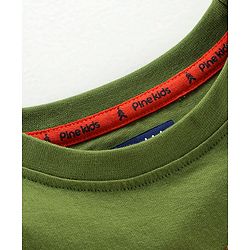 Pine Kids Full Sleeves Bio Washed T-Shirt - Green