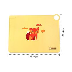 Pine Kids Silicone Animal Printed Placemat - Yellow