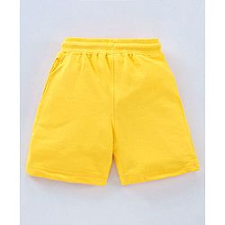 Pine Kids Biowash Shorts With Drawstring - Yellow Green