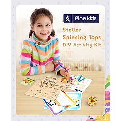 Pine Kids Stellar Spinning Tops DIY Activity Kit - Multicolour