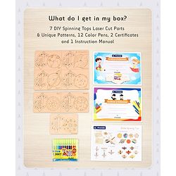 Pine Kids Stellar Spinning Tops DIY Activity Kit - Multicolour