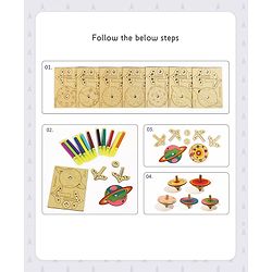 Pine Kids Stellar Spinning Tops DIY Activity Kit - Multicolour