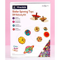 Pine Kids Stellar Spinning Tops DIY Activity Kit - Multicolour