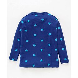 Pine Kids Full Sleeves Biowash Printed Night Suit - Blue