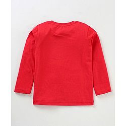 Pine Kids Full Sleeves Biowash Printed Night Suit - Red
