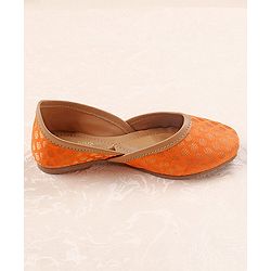 Pine Kids Ethnic Wear Mojaris - Orange