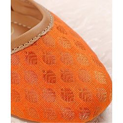 Pine Kids Ethnic Wear Mojaris - Orange