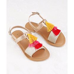 Pine Kids Ethnic Wear Sandal - Gold