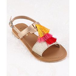 Pine Kids Ethnic Wear Sandal - Gold