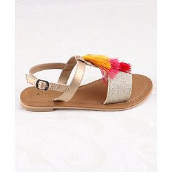 Pine Kids Ethnic Wear Sandal - Gold
