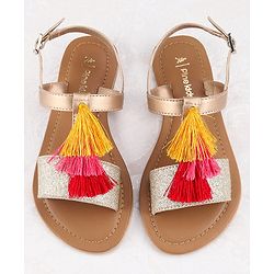 Pine Kids Ethnic Wear Sandal - Gold