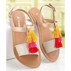 Pine Kids Ethnic Wear Sandal - Gold