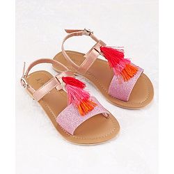 Pine Kids Ethnic Wear Sandal - Gold