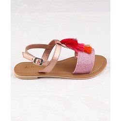 Pine Kids Ethnic Wear Sandal - Gold