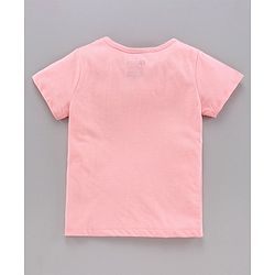 Pine Kids Half Sleeves Bio Washed T-Shirt & Capri Set Elsa Graphic - Pink