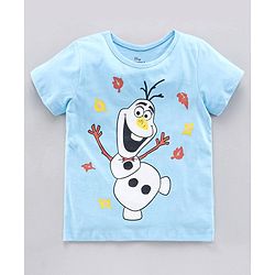 Pine Kids Half Sleeves T-Shirt & Capri Cartoon Graphic - Blue & Yellow